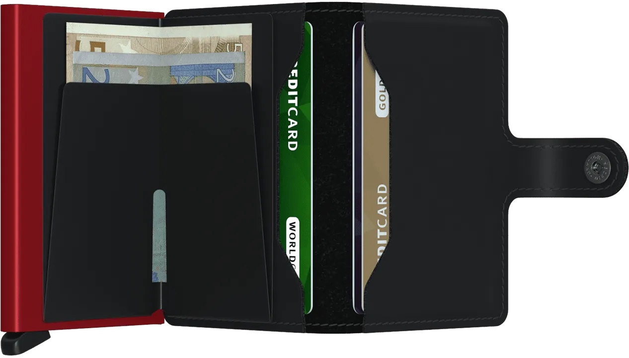 SECRID Miniwallet Matte - Black & Red