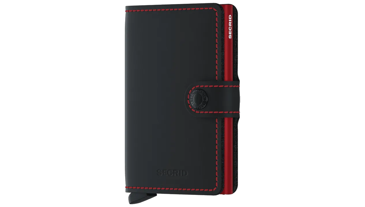SECRID Miniwallet Matte - Black & Red