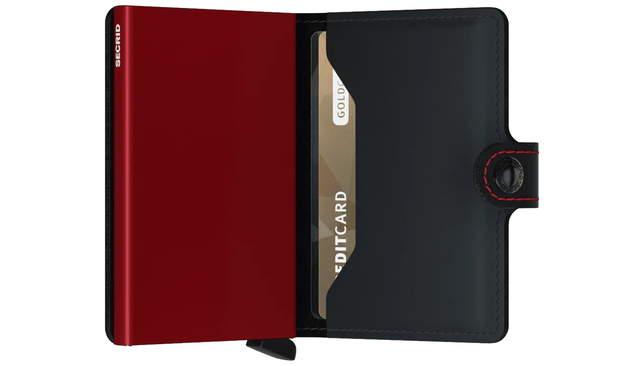 SECRID Miniwallet Matte - Black & Red