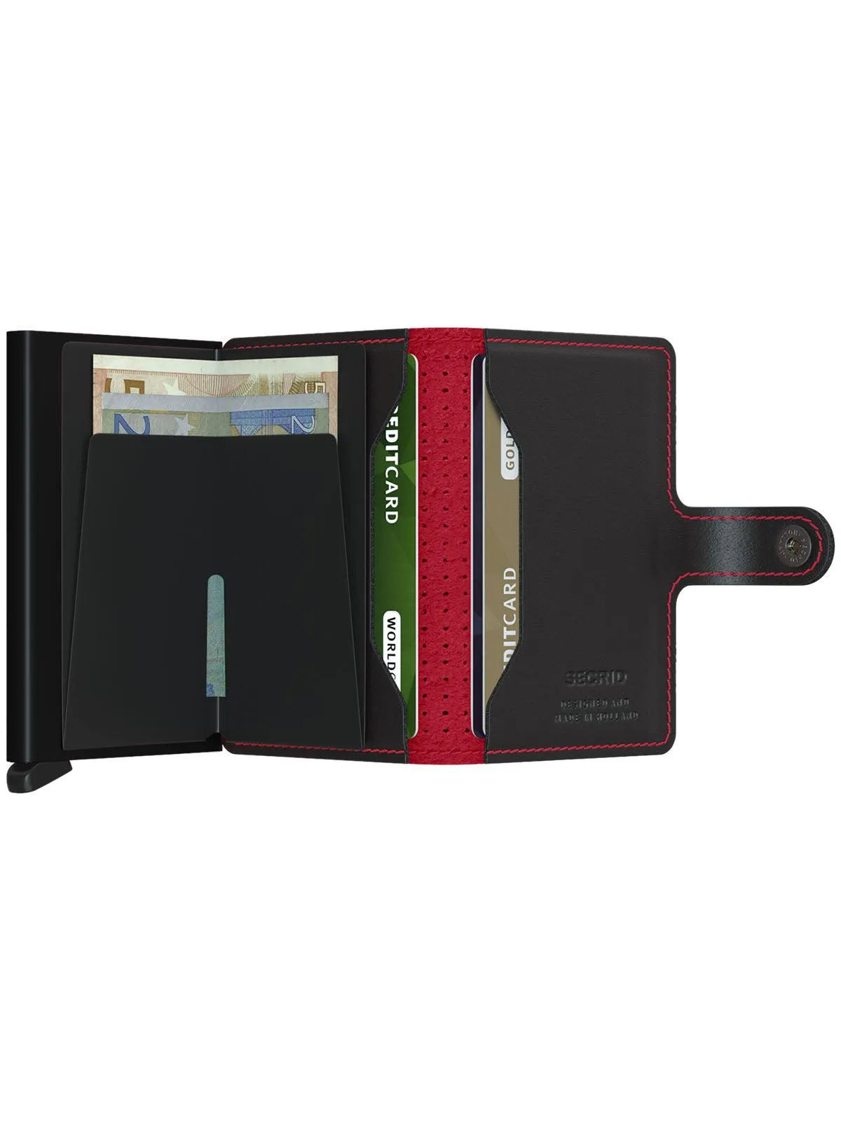 Secrid Miniwallet Perforated Black Red