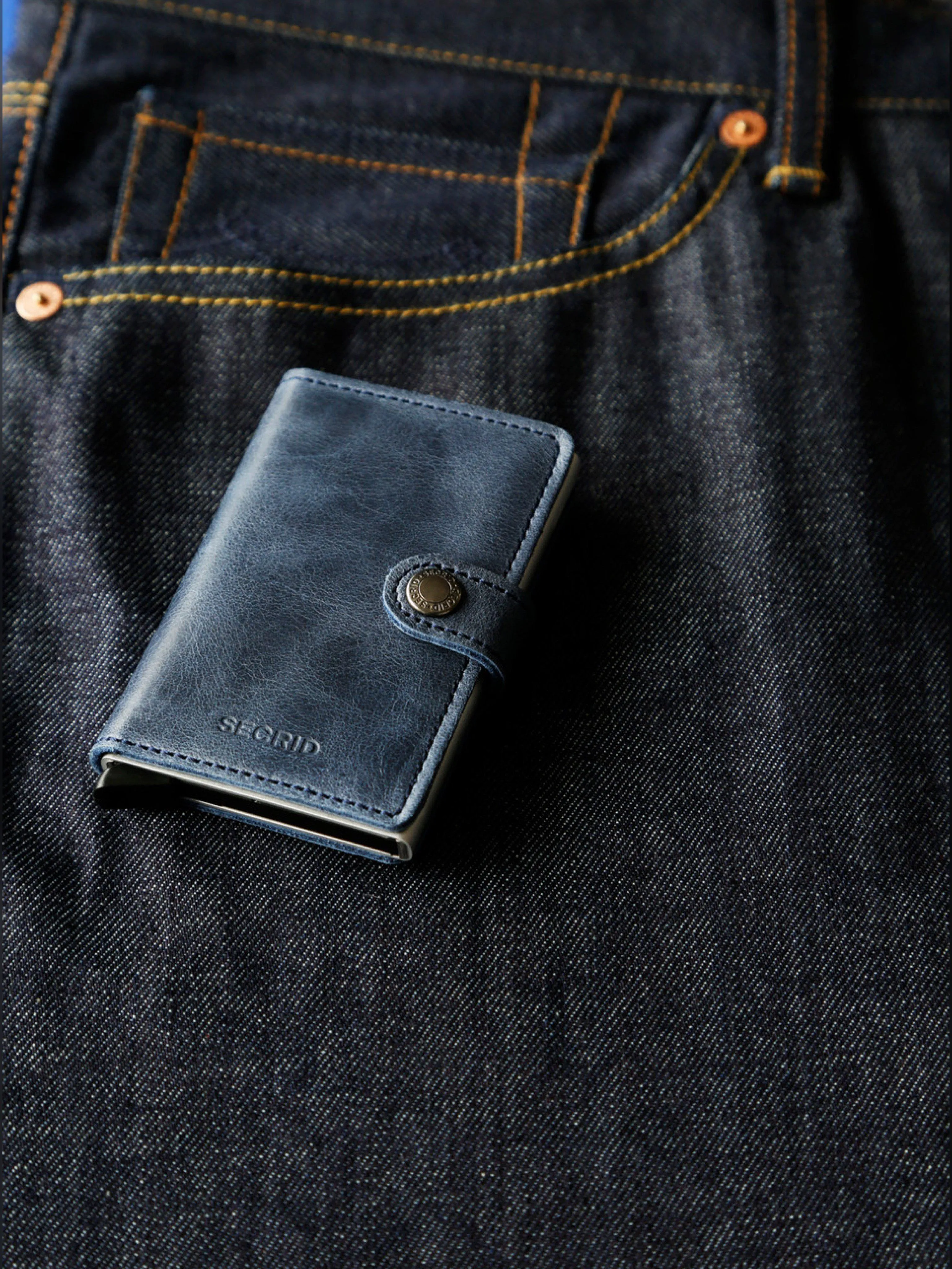 Secrid Miniwallet Stitch Linea Orange