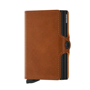 SECRID Twinwallet Leather - Perforated Cognac