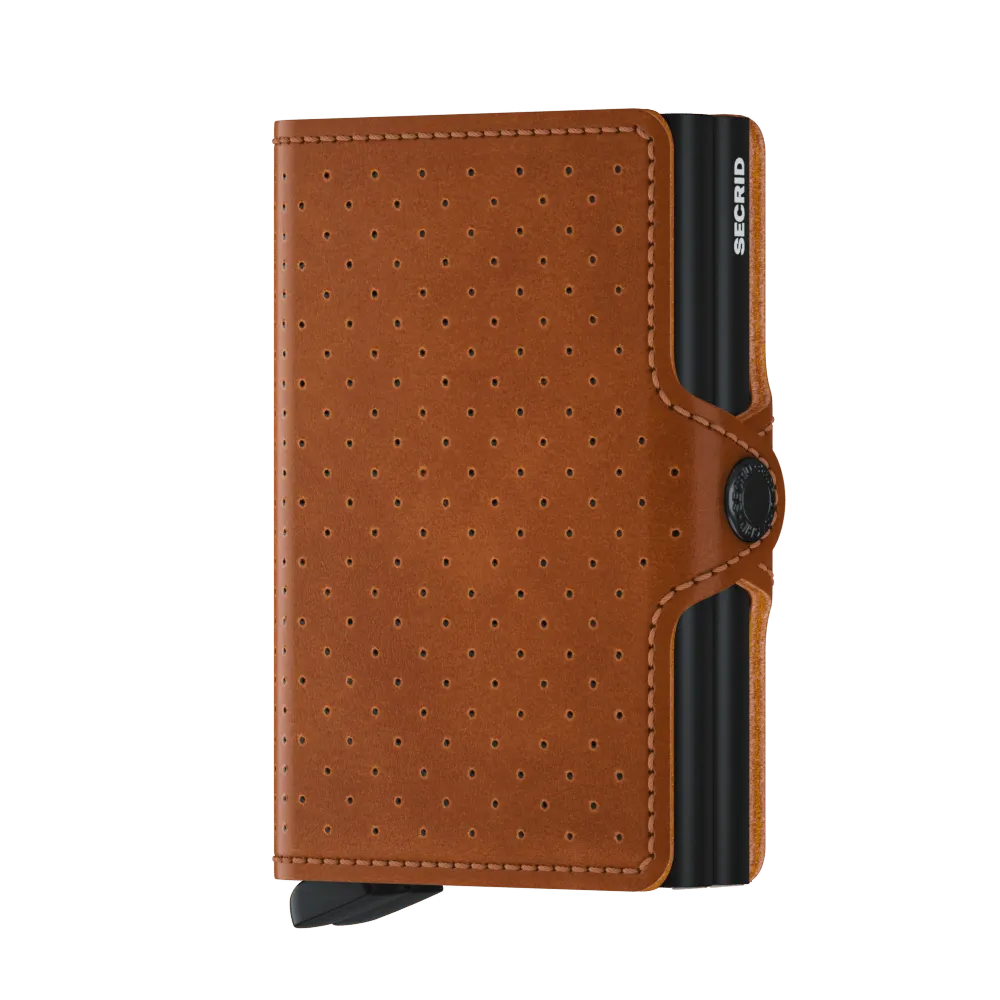 SECRID Twinwallet Leather - Perforated Cognac