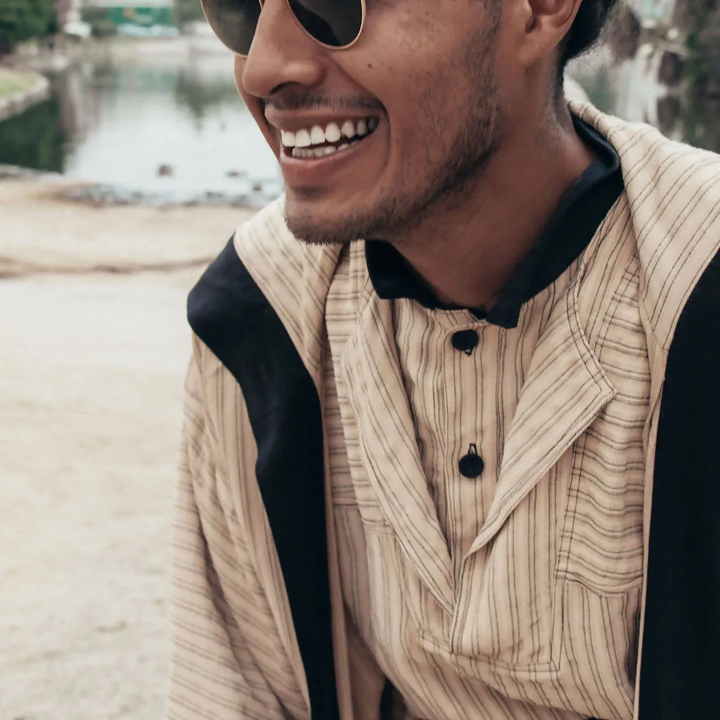 Shirting- PJ stripe/BLK
