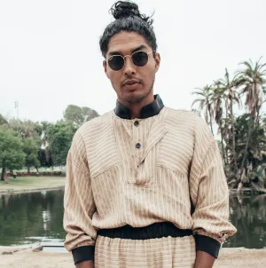 Shirting- PJ stripe/BLK