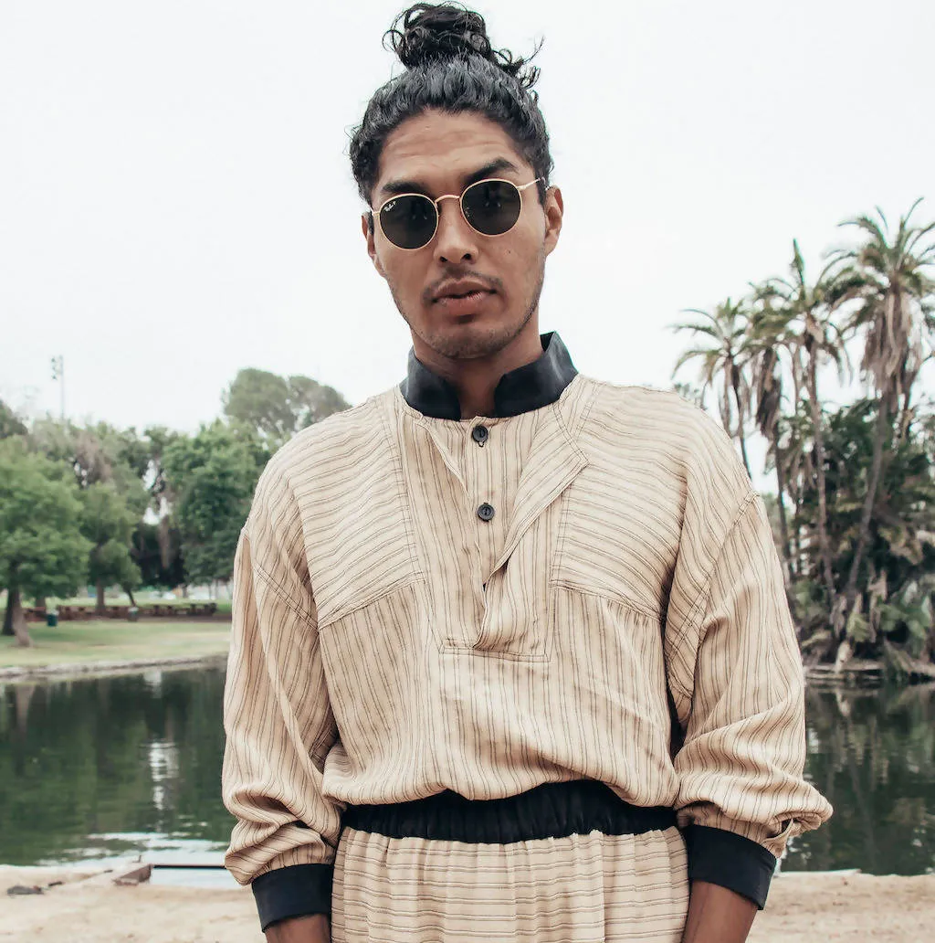 Shirting- PJ stripe/BLK
