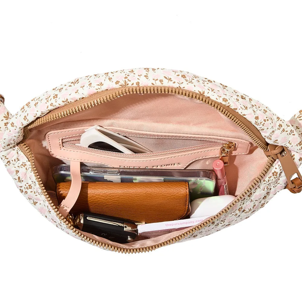 Sidekick Quilted Brown Floral