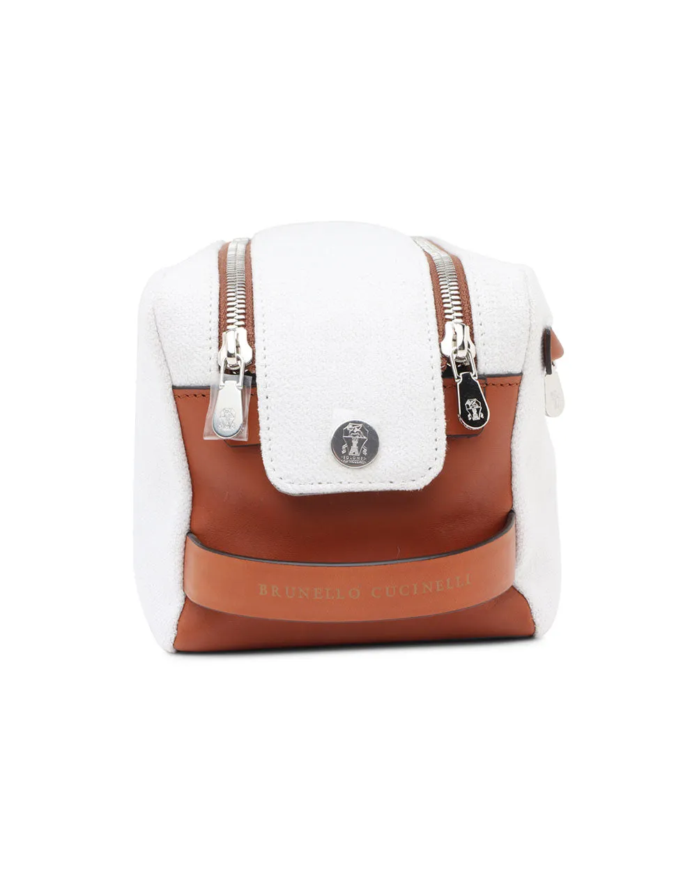 Silver Birch and Cognac Canvas Dopp Kit
