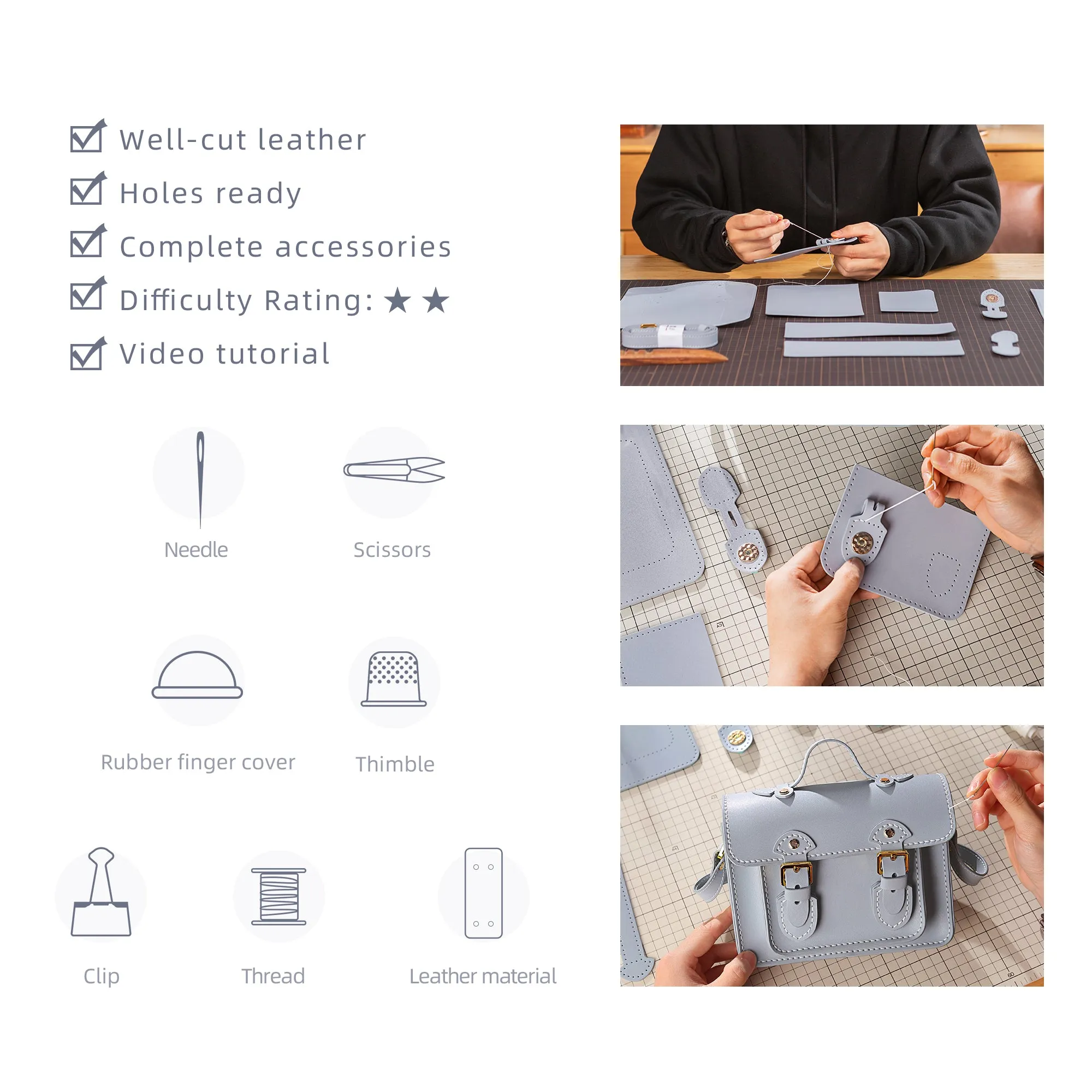 Small Cambridge Leather Bag Kit