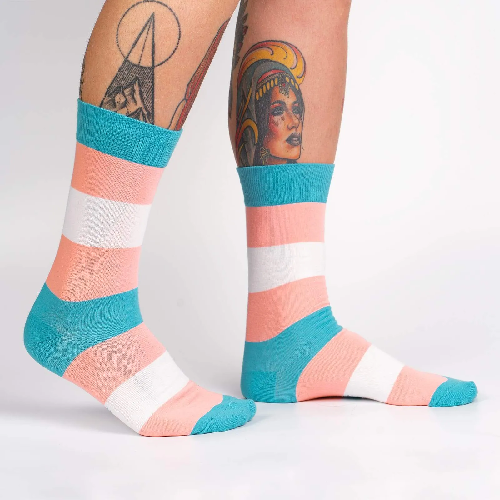Sock It To Me Trans Pride Crew Socks S/M