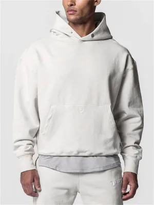 Spring Autumn Stylish Casual Printed Orange Hoodie Mens