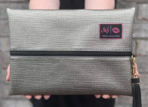 Subtle Silver Makeup Junkie Bags