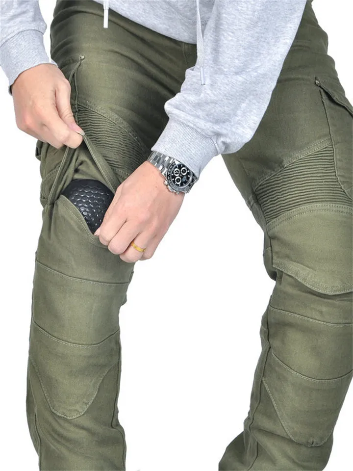 Super Cool Knight Motorcycle Denim Pants with Knee & Hip Protector