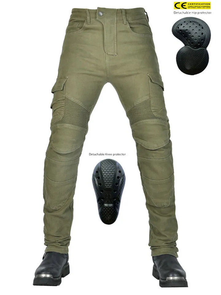 Super Cool Knight Motorcycle Denim Pants with Knee & Hip Protector