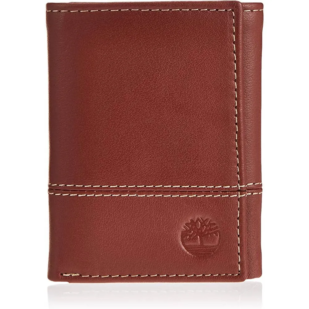 Timberland Men's Genuine Leather RFID Blocking Trifold Wallet | Multiple Colors