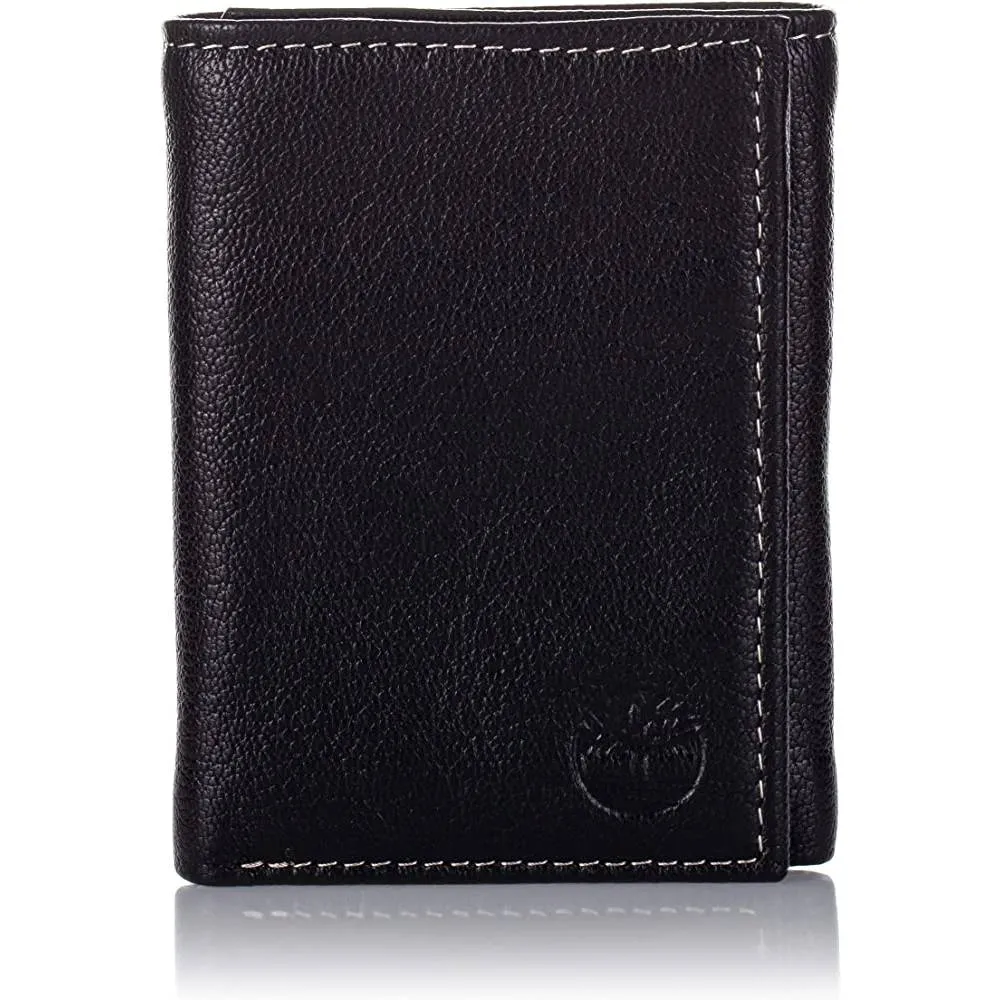 Timberland Men's Genuine Leather RFID Blocking Trifold Wallet | Multiple Colors