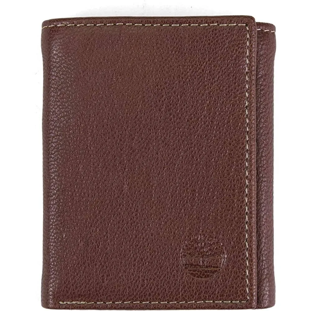 Timberland Men's Genuine Leather RFID Blocking Trifold Wallet | Multiple Colors