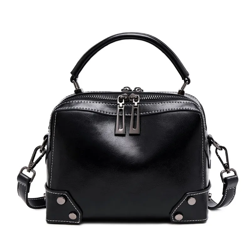 Top Grain Leather Crossbody Bag Women Natural Leather Shoulder Bag Vintage Style Leather Handbag Christmas Gift For Her SX6626