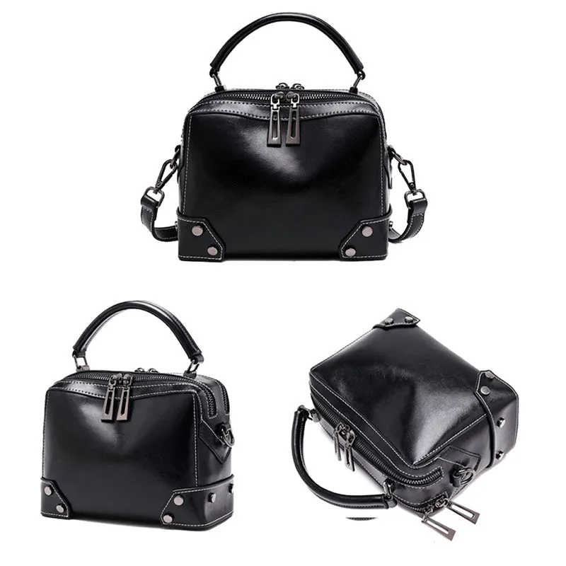 Top Grain Leather Crossbody Bag Women Natural Leather Shoulder Bag Vintage Style Leather Handbag Christmas Gift For Her SX6626