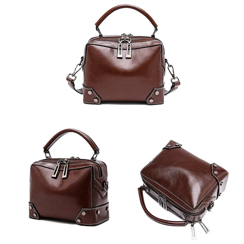 Top Grain Leather Crossbody Bag Women Natural Leather Shoulder Bag Vintage Style Leather Handbag Christmas Gift For Her SX6626