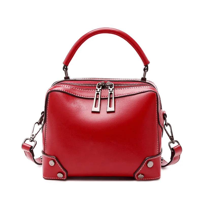 Top Grain Leather Crossbody Bag Women Natural Leather Shoulder Bag Vintage Style Leather Handbag Christmas Gift For Her SX6626