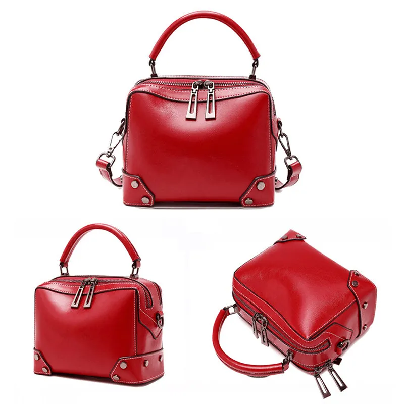 Top Grain Leather Crossbody Bag Women Natural Leather Shoulder Bag Vintage Style Leather Handbag Christmas Gift For Her SX6626