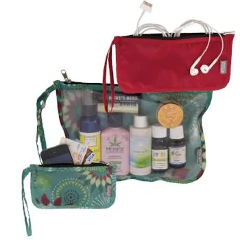 Travel Reusable 3 Pouch Set