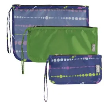 Travel Reusable 3 Pouch Set