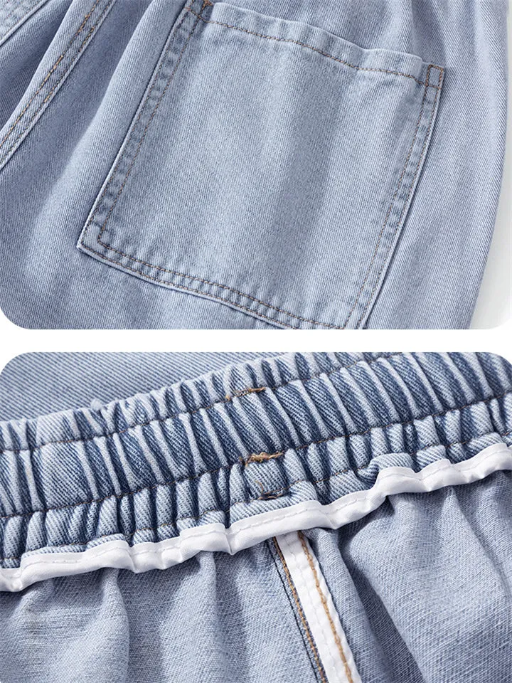 Vintage Baggy Multi-Pocket Straight-Leg Jeans for Men