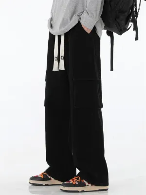 Vintage Baggy Multi-Pocket Straight-Leg Jeans for Men