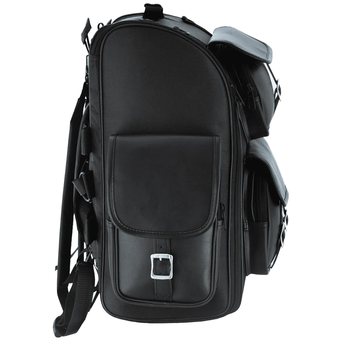 VS1349B Vance Leather Large Textile 2-Piece Travel Bag/Back Pack