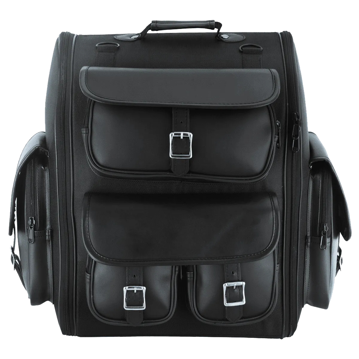 VS1349B Vance Leather Large Textile 2-Piece Travel Bag/Back Pack