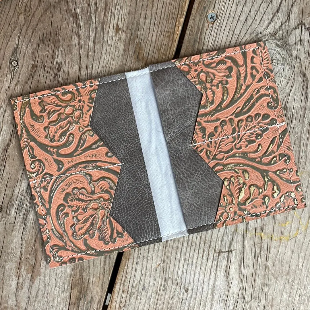 Waylon Wallet - Brindle w/ Grapefruit Tool