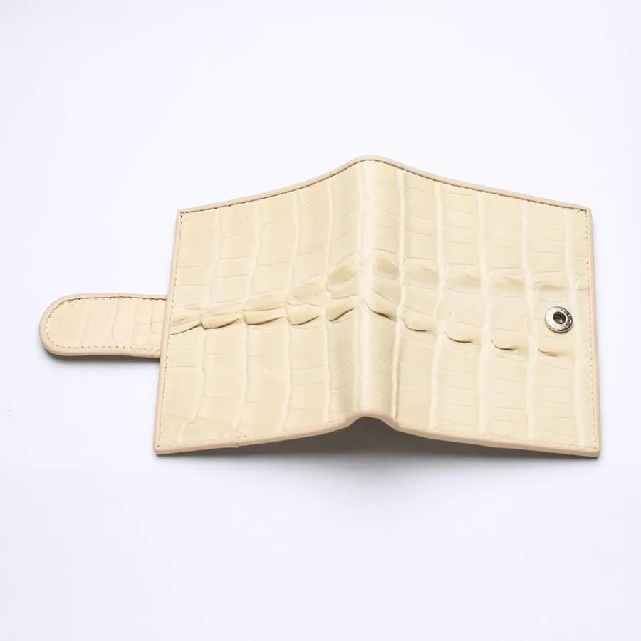 White Pearl Crocodile Tail Skin Womens Wallets