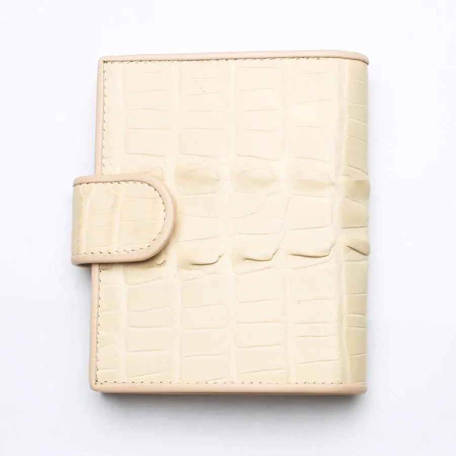 White Pearl Crocodile Tail Skin Womens Wallets