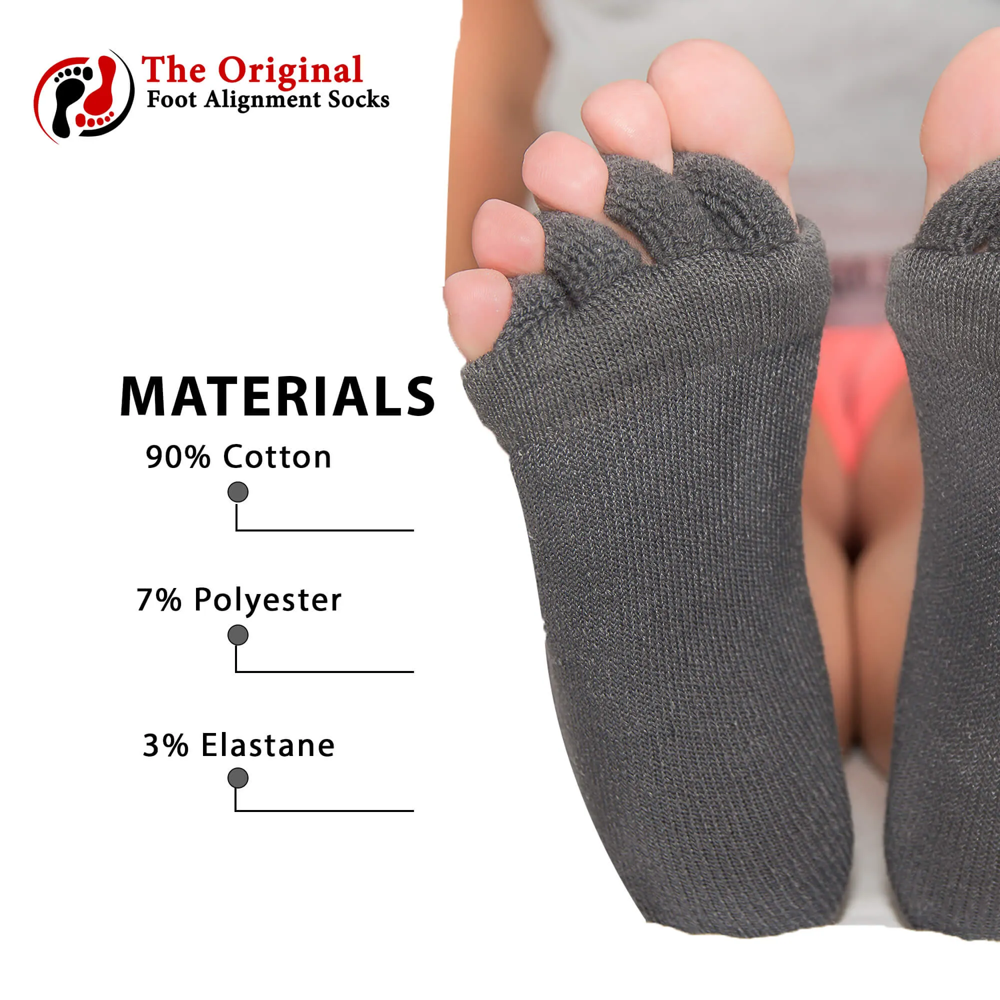 Wide Cuff Navy Foot Alignment Socks