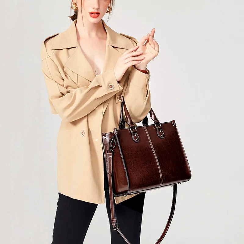 Women Leather Handbag, Full Grain Leather Designer Handbag, Gift For Her