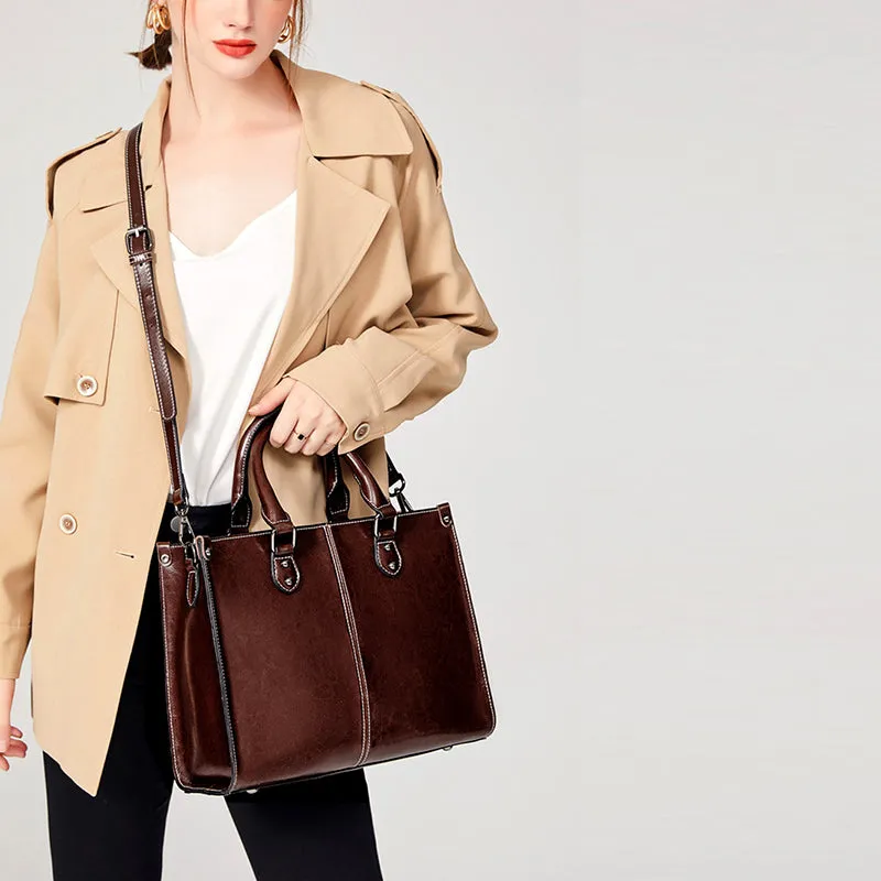 Women Leather Handbag, Full Grain Leather Designer Handbag, Gift For Her