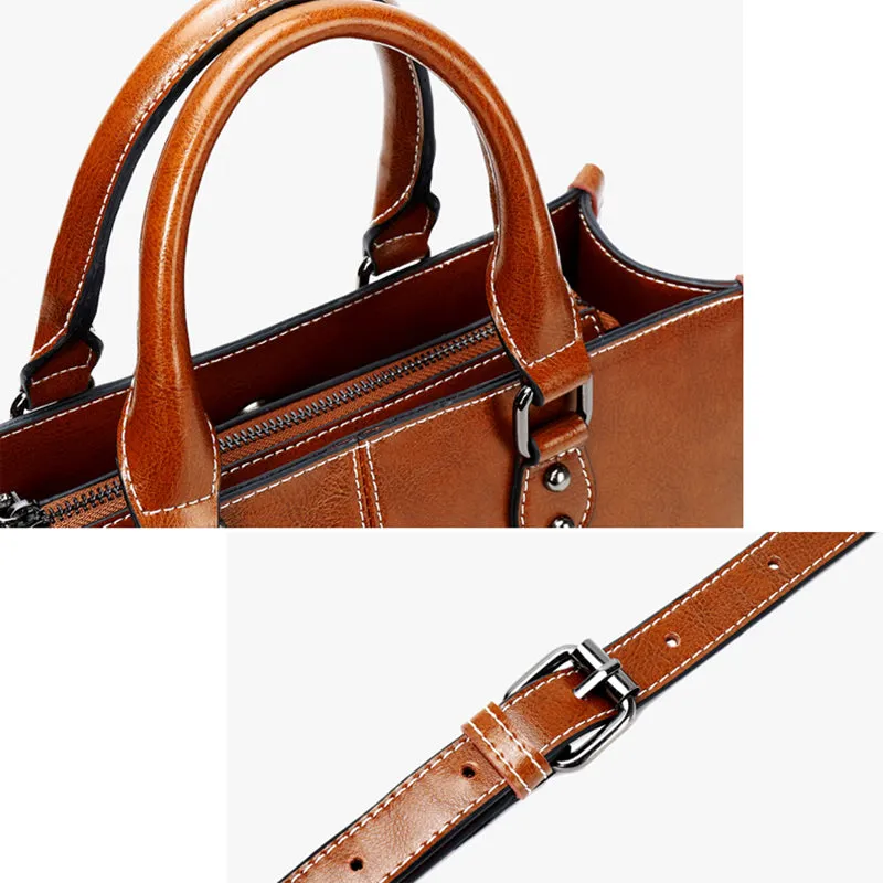 Women Leather Handbag, Full Grain Leather Designer Handbag, Gift For Her