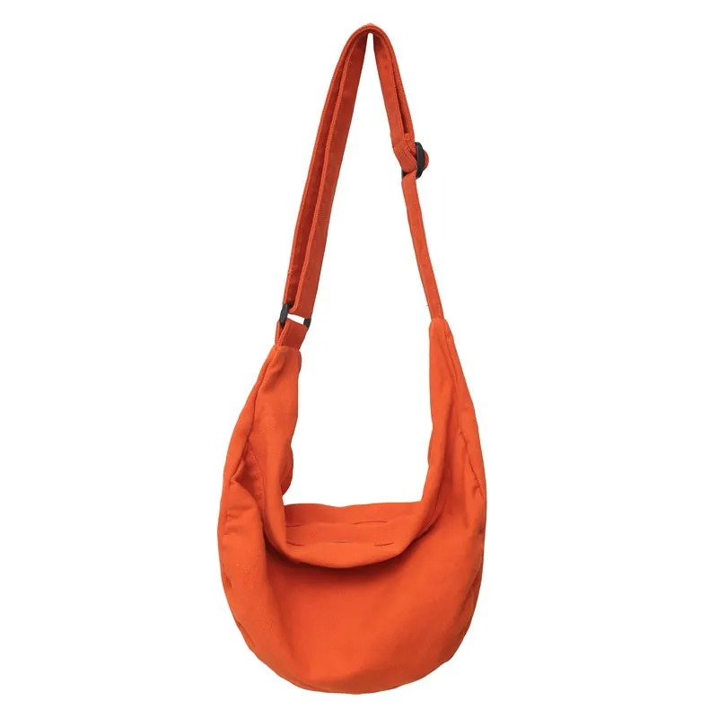 Women's & Men's & Korean Simple Solid Color Dumpling Camp Crossbody Bags