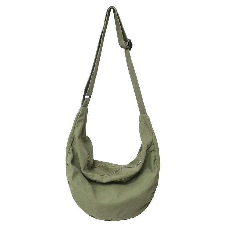 Women's & Men's & Korean Simple Solid Color Dumpling Camp Crossbody Bags