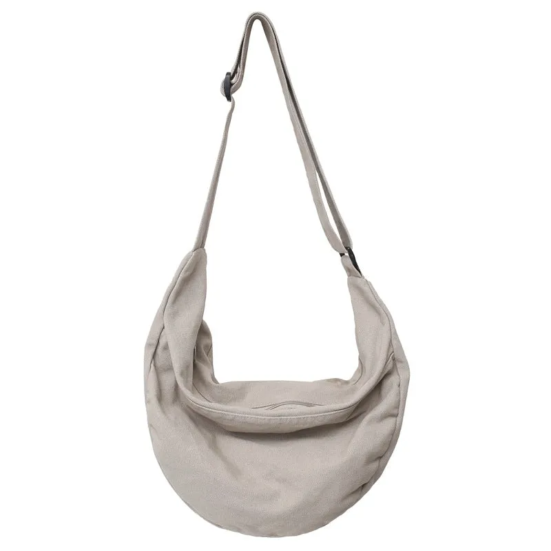 Women's & Men's & Korean Simple Solid Color Dumpling Camp Crossbody Bags