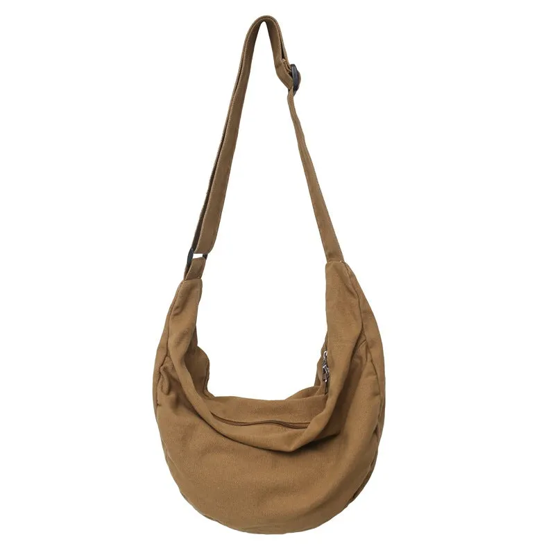 Women's & Men's & Korean Simple Solid Color Dumpling Camp Crossbody Bags