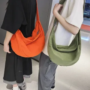 Women's & Men's & Korean Simple Solid Color Dumpling Camp Crossbody Bags