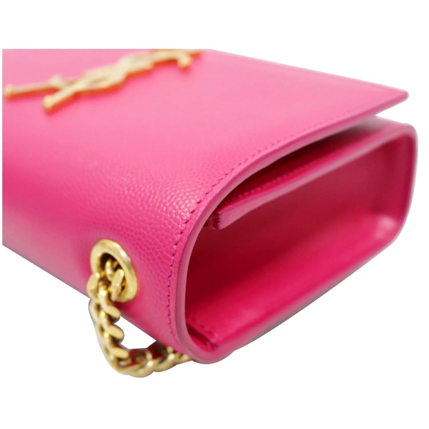 YVES SAINT LAURENT Kate Small Grain De Poudre Crossbody Bag Pink