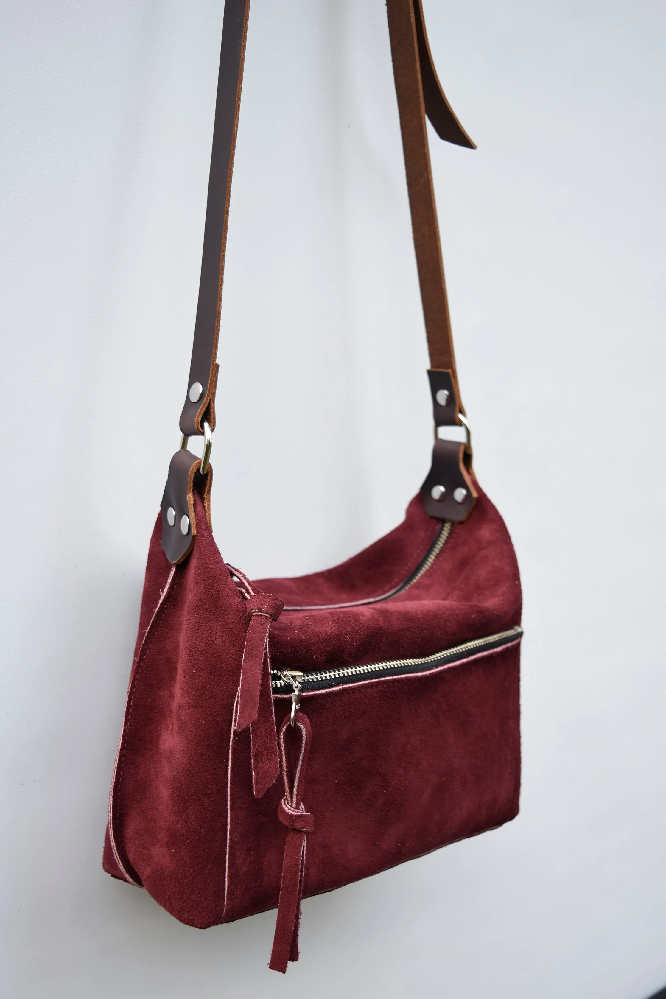 Zoey Suede Crossbody Purse