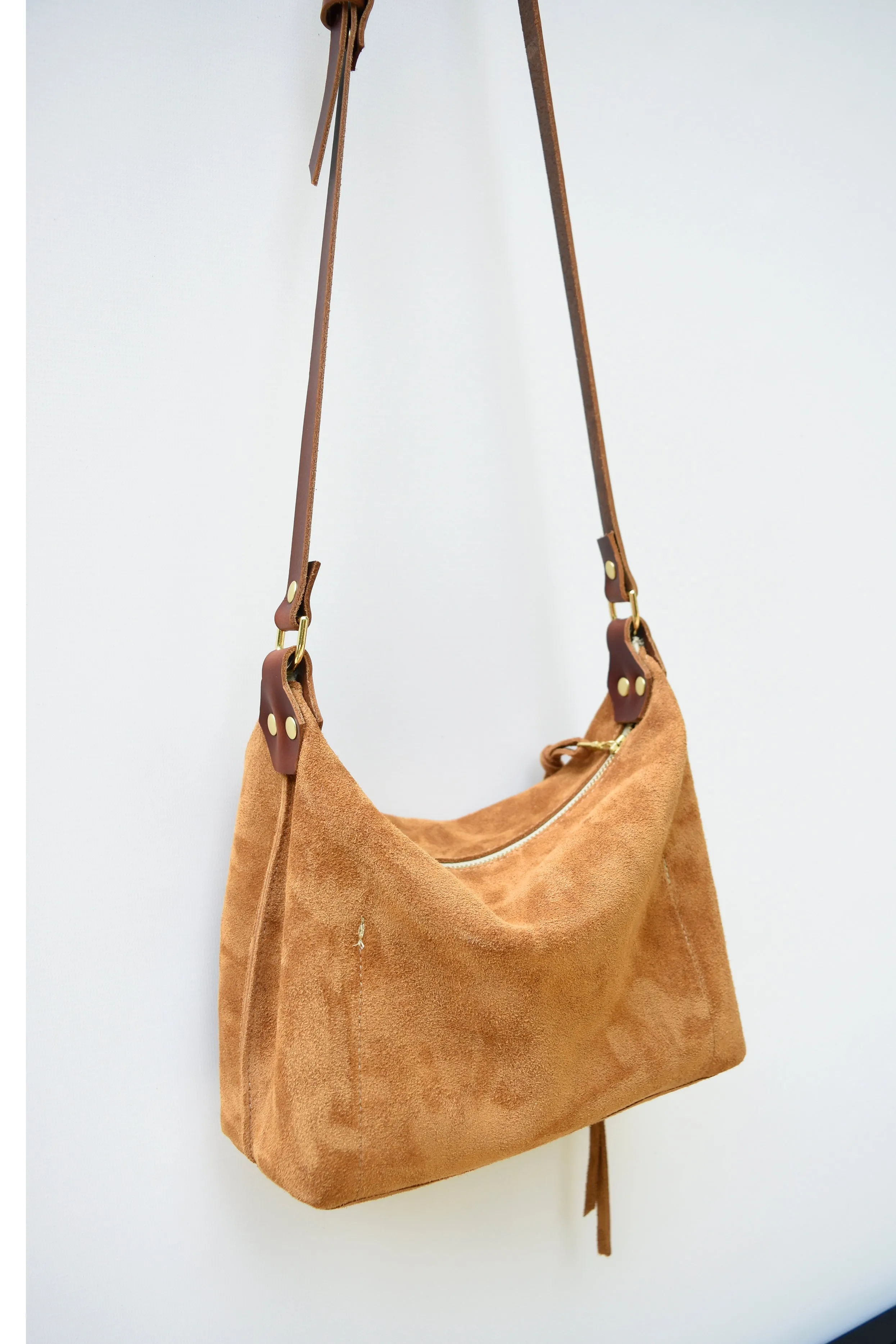 Zoey Suede Crossbody Purse