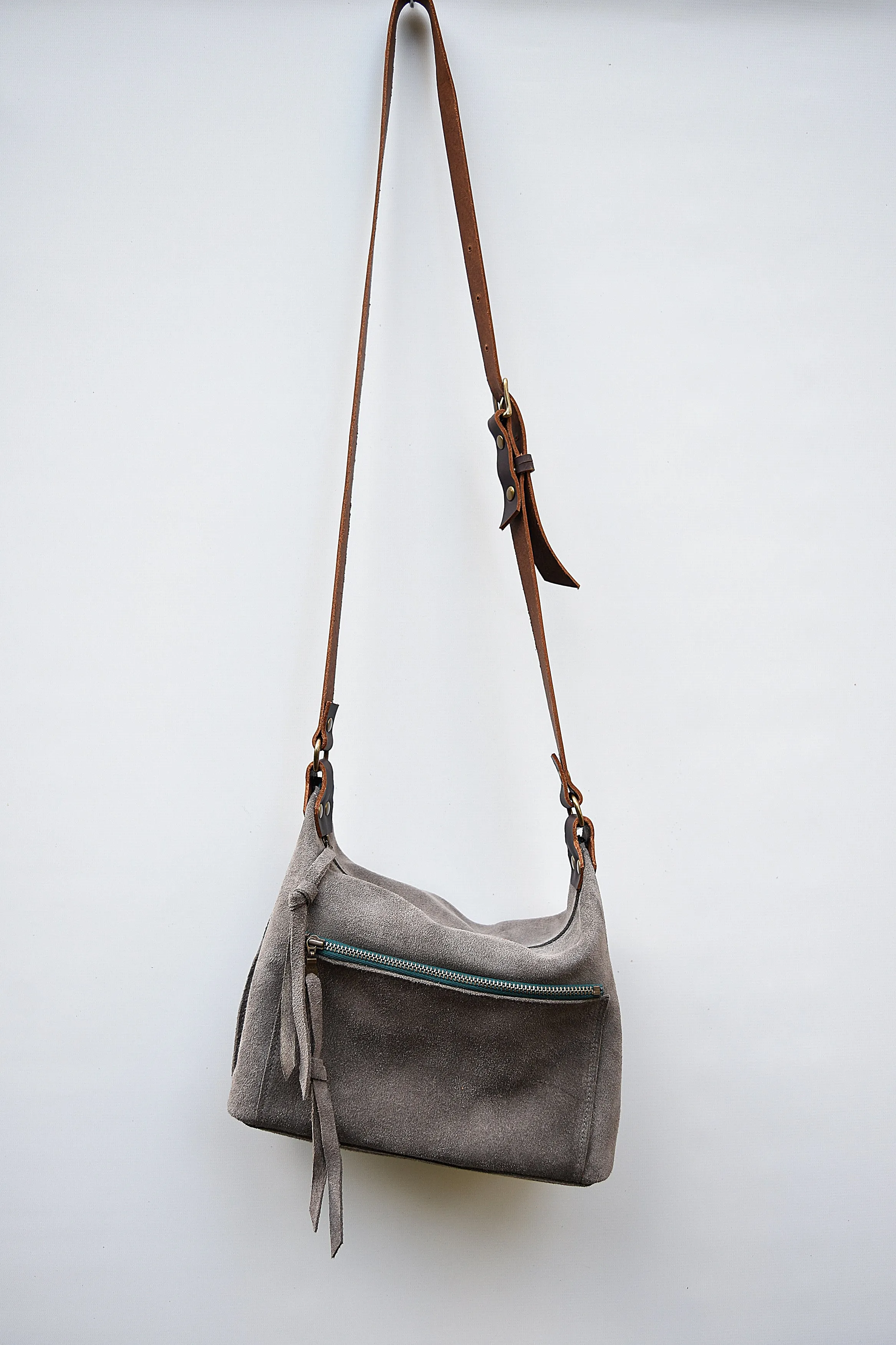 Zoey Suede Crossbody Purse